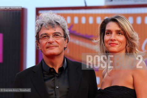 67th Venice International Film Festival - Venice September 7, 2010 - Red Carpet of the film Noi Credevamo - Director Mario Martone with his wife