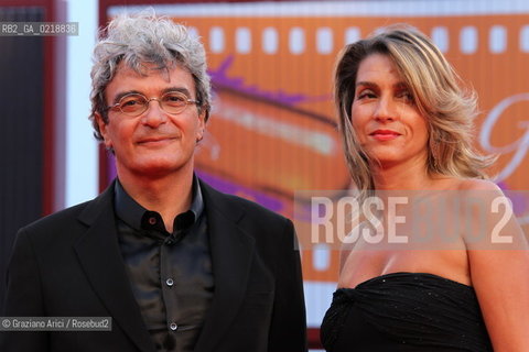 67th Venice International Film Festival - Venice September 7, 2010 - Red Carpet of the film Noi Credevamo - Director Mario Martone with his wife
