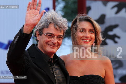 67th Venice International Film Festival - Venice September 7, 2010 - Red Carpet of the film Noi Credevamo - Director Mario Martone with his wife
