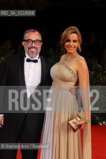 67th Venice International Film Festival - Venice September 7, 2010 - Red Carpet of the film Balada Triste De Trompeta - Actress Carolina Bang with the director Alex de la Iglesia