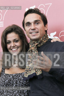 67th Venice International Film Festival - Venice September 8, 2010 - Photocall of the film Sorelle Mai - Actors Pier Giorgio Bellocchio and Elena Bellocchio.