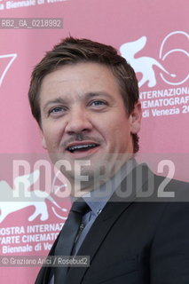 67th Venice International Film Festival - Venice September 8, 2010 - Photocall of the film The Town - Actor Jeremy Renner