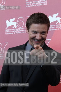 67th Venice International Film Festival - Venice September 8, 2010 - Photocall of the film The Town - Actor Jeremy Renner
