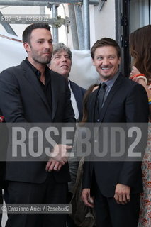 67th Venice International Film Festival - Venice September 8, 2010 - Photocall of the film The Town - The director Ben Affleck (left), actor Jeremy Renner