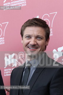 67th Venice International Film Festival - Venice September 8, 2010 - Photocall of the film The Town - Actor Jeremy Renner