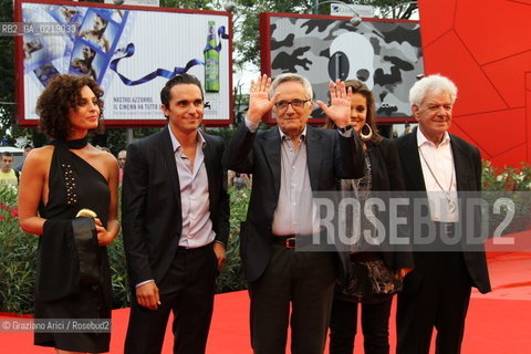 67th Venice International Film Festival - Venice September 8, 2010 - Red Carpet of the film Sorelle Mai - The director Marco Bellocchio with the cast