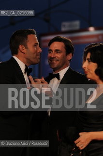 67th Venice International Film Festival - Venice September 8, 2010 - Red Carpet of the film The Town - The director Ben Affleck with the actor Jon Hamm