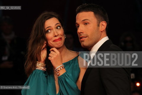 67th Venice International Film Festival - Venice September 8, 2010 - Red Carpet of the film The Town - The director Ben Affleck with the actress Rebecca Hall