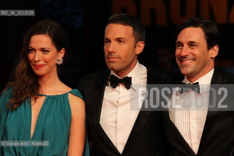 67th Venice International Film Festival - Venice September 8, 2010 - Red Carpet of the film The Town - (L-R) Actress Rebecca Hall, director Ben Affleck, actor Jon Hamm