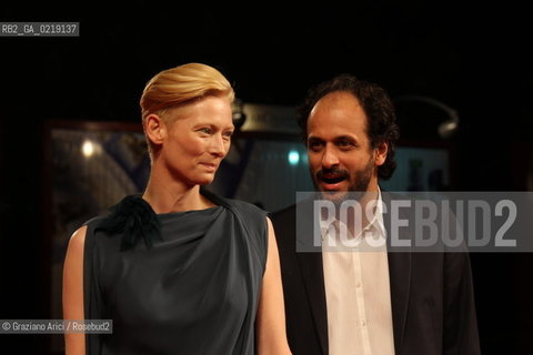 67th Venice International Film Festival - Venice September 8, 2010 - Red Carpet of the film Venus Noire - Tilda Swinton actress, Luca Guadagnino director