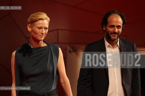 67th Venice International Film Festival - Venice September 8, 2010 - Red Carpet of the film Venus Noire - Tilda Swinton actress, Luca Guadagnino director