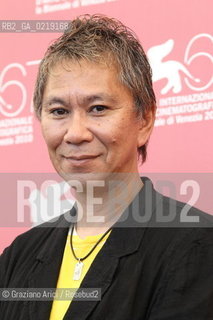 67th Venice International Film Festival - Venice September 9, 2010 - Photocall of the film Jusan-Nin No Shikaku (13 assassins) - The director Takashi Miike