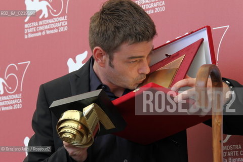 67th Venice International Film Festival - Venice September 9, 2010 - Photocall of the film 20 sigarette -  Prize Controcampo Italiano - The director Aureliano Amadei