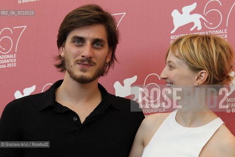 67th Venice International Film Festival - Venice September 9, 2010 - Photocall of the film La Solitudine Dei Numeri Primi - actors Alba Rohrwacher and Luca Marinella