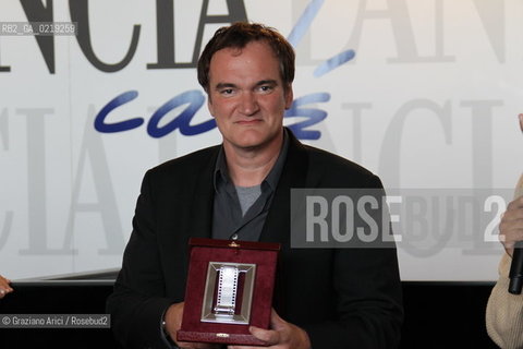 67th Venice International Film Festival - Venice September 9, 2010 - Director Quentin Tarantino receives the prize Nastro dArgento
