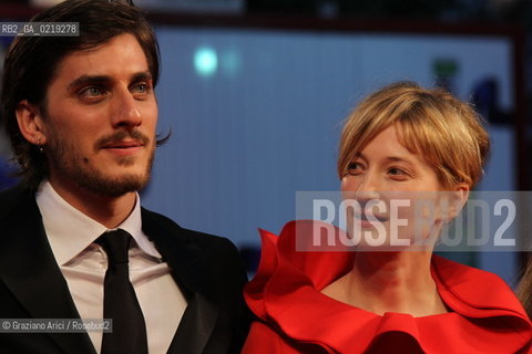 67th Venice International Film Festival - Venice September 9, 2010 - Photocall of the film La Solitudine Dei Numeri Primi - Actors Alba Rohrwacher and Luca Marinella