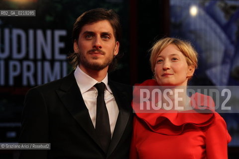 67th Venice International Film Festival - Venice September 9, 2010 - Photocall of the film La Solitudine Dei Numeri Primi - Actress Alba Rohrwacher with the actor Luca Marinella