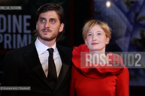 67th Venice International Film Festival - Venice September 9, 2010 - Photocall of the film La Solitudine Dei Numeri Primi - Actress Alba Rohrwacher with the actor Luca Marinella
