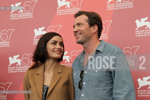 67th Venice International Film Festival - Venice September 10, 2010 - Photocall of the film Road To Nowhere. Actress Shannyn Sossamon with the actor Tygh Runyan