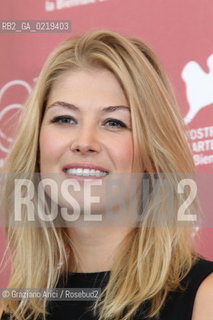 67th Venice International Film Festival - Venice September 10, 2010 - Photocall of the film Barneys Version - Actress Rosamund Pike