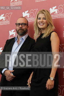 67th Venice International Film Festival - Venice September 10, 2010 - Photocall of the film Barneys Version - Actor Paul Giamatti with actress Rosamund Pike