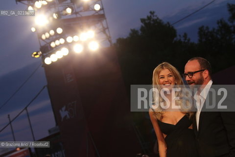 67th Venice International Film Festival - Venice September 10, 2010 - Red Carpet of the film Barneys Version - Actor Paul Giamatti and actress Rosamund Pike