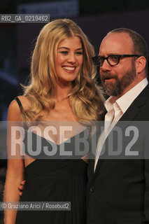 67th Venice International Film Festival - Venice September 10, 2010 - Red Carpet of the film Barneys Version - Actor Paul Giamatti and actress Rosamund Pike