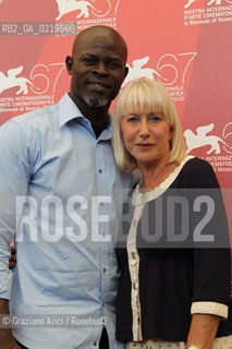67th Venice International Film Festival - Venice September 11, 2010 - Photocall of the film The Tempest - Actress Helen Mirren, actor Djimon Hounsou.