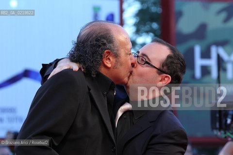67th Venice International Film Festival - Venice September 11, 2010 - Red Carpet of the Awards at the 67th Venice Film Festival - Film Balada Triste De Trompeta - Carolina Beng, actress and  actors Carlos Areces and Manuel Tallafè