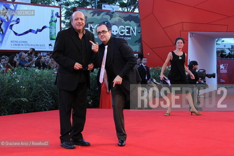 67th Venice International Film Festival - Venice September 11, 2010 - Red Carpet of the Awards at the 67th Venice Film Festival - Film Balada Triste De Trompeta - Carolina Beng, actress and  actors Carlos Areces and Manuel Tallafè