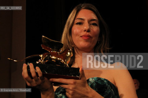 67th Venice International Film Festival - Venice September 11, 2010 - The Awards at the 67th Venice Film Festival - Golden Lion for Best Film: Somewhere by Sofia Coppola (USA)