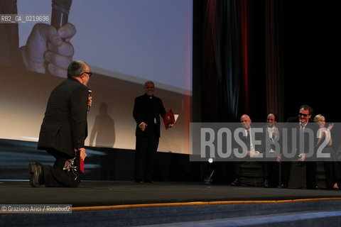 67th Venice International Film Festival - Venice September 11, 2010 - The Awards at the 67th Venice Film Festival - Silver Lion for Best Dirtector: Alex de la Iglesia for the film Balada Triste De Trompeta (Spain, France).Alex de la Iglesias thanks the Jury for the prize.