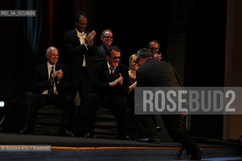 67th Venice International Film Festival - Venice September 11, 2010 - The Awards at the 67th Venice Film Festival - Silver Lion for Best Dirtector: Alex de la Iglesia for the film Balada Triste De Trompeta (Spain, France).Alex de la Iglesias thanks the Jury for the prize.