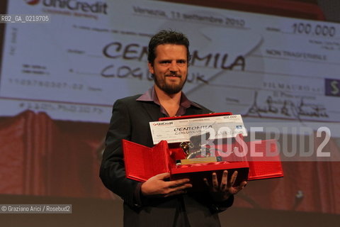 67th Venice International Film Festival - Venice September 11, 2010 - The Awards at the 67th Venice Film Festival - Lion of the Future - Luigi De Laurentis Venice Award for a Debut Film: Cogunluk (Majority) by Seren Yuce