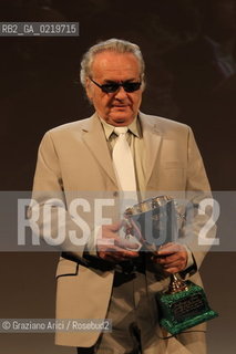 67th Venice International Film Festival - Venice September 11, 2010 - The Awards at the 67th Venice Film Festival - Coppa Volpi for Best Actor: Vincent Gallo in the film Essential Killing - Director Jerzy Skolimowski receives the prize.