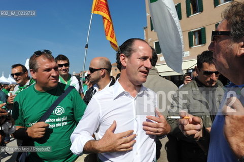 Venice 12/09/10 - Festa dei popoli Padani : The Veneto Region Governor Luca Zaia with Lega Nord Militants Lega Nord @ Graziano Arici