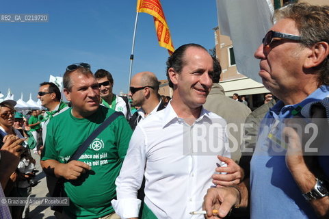 Venice 12/09/10 - Festa dei popoli Padani : The Veneto Region Governor Luca Zaia with Lega Nord Militants Lega Nord @ Graziano Arici