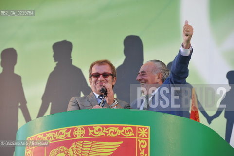 Venice 12/09/10 - Festa dei popoli Padani : The Minister Roberto Maroni of Lega nord  with Giancarlo Gentilini @ Graziano Arici