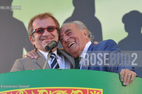 Venice 12/09/10 - Festa dei popoli Padani : The Minister Roberto Maroni of Lega nord  with Giancarlo Gentilini @ Graziano Arici