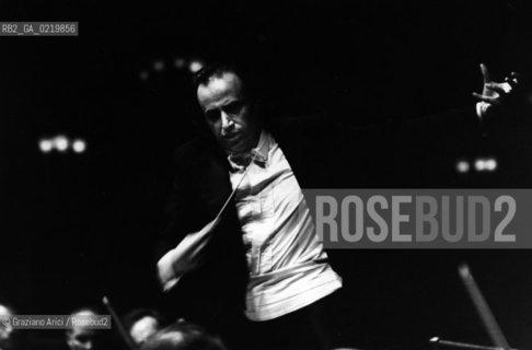 -VENEZIA,1993. RITRATTO DEL DIRETTORE DORCHESTRA ELIHAU INBAL. MUSICA, DIRETTORE, ORCHESTRA  RITRATTO.-VENICE,1993.PORTRAIT OF THE  CONDUCTOR ELIHAU INBAL ©Graziano Arici/Rosebud2