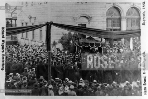 -BAYREUTH, 1883. FUNERALI DI RICHARD WAGNER. COMPOSITORE MUSICA FUNERALE.-BAYREUTH,1883. FUNERAL OF THE COMPOSER RICHARD WAGNER-REPRODUCTED BY Graziano Arici / rosebud2 -. IL PAGAMENTO DI DIRITTI  DI QUESTA IMMAGINE E RELATIVO SOLO AL LAVORO DI RIPRODUZIONE E ARCHIVIAZIONE DELLA STESSA. .TUTTI I DIRITTI DI RIPRODUZIONE SPETTANO ALL ARCHIVIO WAGNER DI BAYREUTH AL QUALE LUTILIZZATORE DI QUESTA IMMAGINE DEVE OBBLIGATORIAMENTE RIVOLGERSI PER IL RELATIVO PAGAMENTO DEI DIRITTI. .LA PUBBLICAZIONE DI QUESTA IMMAGINE IMPLICA LEFFETTUAZIONE DI QUESTO OBBLIGO © ARCHIVIO Graziano Arici/Rosebud2 