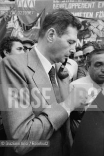 -VENEZIA,25.04.1978. IL POLITICO E SINDACALISTA SEGRETARIO DELLA CGIL LUCIANO LAMA DURANTE LA MANIFESTAZIONE UNITARIA IN PIAZZA SAN MARCO. POLITICA, SINDACATO, SINDACALISTA, MANIFESTAZIONE  .-VENICE,25.04.1978.THE POLITICIAN AND TRADE UNION LUCIANO LAMA DURING THE  DEMONSTRATION IN SAINTS MARK SQUARE  ©Graziano Arici/Rosebud2