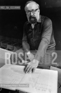 -VENEZIA,1980. RITRATTO DEL COMPOSITORE POLACCO KRZYSZTOF PENDERECKI. MUSICA,COMPOSITORE,CONCERTO,DIRETTORE, RITRATTO  .-VENICE,1980.PORTRAIT OF COMPOSER KRZYSZTOF PENDERECKI  ©Graziano Arici/Rosebud2