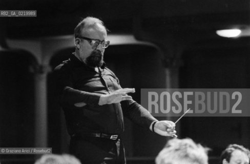 -VENEZIA,1980. RITRATTO DEL COMPOSITORE POLACCO KRZYSZTOF PENDERECKI. MUSICA,COMPOSITORE,CONCERTO,DIRETTORE, RITRATTO  .-VENICE,1980.PORTRAIT OF COMPOSER KRZYSZTOF PENDERECKI  ©Graziano Arici/Rosebud2