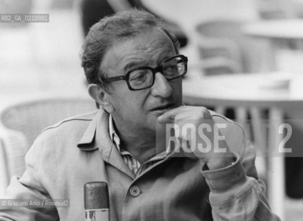 -VENEZIA,1980. RITRATTO DEL CRITICO CINEMATOGRAFICO BENIAMINO PLACIDO. CINEMA, CRITICA,RITRATTO.-VENICE,1980.PORTRAIT OF THE FILM CRITICS BENIAMINO PLACIDO ©Graziano Arici/Rosebud2