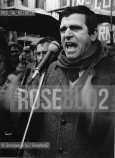 -VENEZIA,1978. IL POLITICO E SINDACALISTA SEGRETARIO GENERALE DELL UILM GIORGIO BENVENUTO.POLITICA, SINDACATO, SINDACALISTA, MANIFESTAZIONE .-VENICE,1978.THE POLITICIAN AND TRADE UNION GIORGIO BENVENUTO DURING A DEMONSTRATION  ©Graziano Arici/Rosebud2