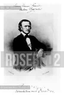 -1863, RITRATTO DI RICHARD WAGNER, COMPOSITORE. MUSICA COMPOSITORE CLASSICA OPERA -1863, PORTRAIT OF THE COMPOSER RICHARD WAGNER - REPRODUCTED BY Graziano Arici / rosebud2 - . IL PAGAMENTO DI DIRITTI  DI QUESTA IMMAGINE E RELATIVO SOLO AL LAVORO DI RIPRODUZIONE E ARCHIVIAZIONE DELLA STESSA. .TUTTI I DIRITTI DI RIPRODUZIONE SPETTANO ALL ARCHIVIO WAGNER DI BAYREUTH AL QUALE LUTILIZZATORE DI QUESTA IMMAGINE DEVE OBBLIGATORIAMENTE RIVOLGERSI PER IL RELATIVO PAGAMENTO DEI DIRITTI. .LA PUBBLICAZIONE DI QUESTA IMMAGINE IMPLICA LEFFETTUAZIONE DI QUESTO OBBLIGO © ARCHIVIO Graziano Arici/Rosebud2 