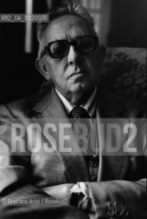 VENICE, 1979.IL COMPOSITORE GOFFREDO PETRASSI MUSICA COMPOSITORE RITRATTO.-VENICE, 1979. PORTRAIT OF THE COMPOSITOR GOFFREDO PETRASSI ©Graziano Arici/Rosebud2