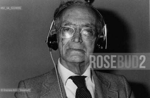 -VENICE, 1980. PORTRAIT OF ETTORE PARATORE, SCIENTIST OF THE LATIN LANGUAGE .-VENICE,1980. IL LATINISTA ETTORE PARATORE. RITRATTO; LINGUAGGIO, LETTERATURA, LATINISTA ©Graziano Arici/Rosebud2
