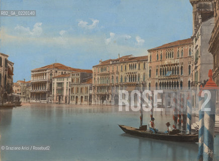 -VENEZIA, AUTORE NAYA FOTOGRAFO VENEZIA, CANAL GRANDE SAN TOMA PALAZZI FOSCARI, GIUSTINIANI E REZZONICO,SENZA DATA. STAMPA ALLALBUMINA COLORATA A MANO , CM 13X17,8. FOTOANTICHE, SAN TOMA .-VENICE, AUTHOR NAYA FOTOGRAFO VENEZIA, GRAND CANAL SAN TOMA ,FOSCARI AND GIUSTINIANI AND REZZONICO PALACES, UNDATED. ALBUMEN PHOTOGRAPH HAND COLOURED, CM 13x17,8  © ARCHIVIO Graziano Arici/Rosebud2 ..